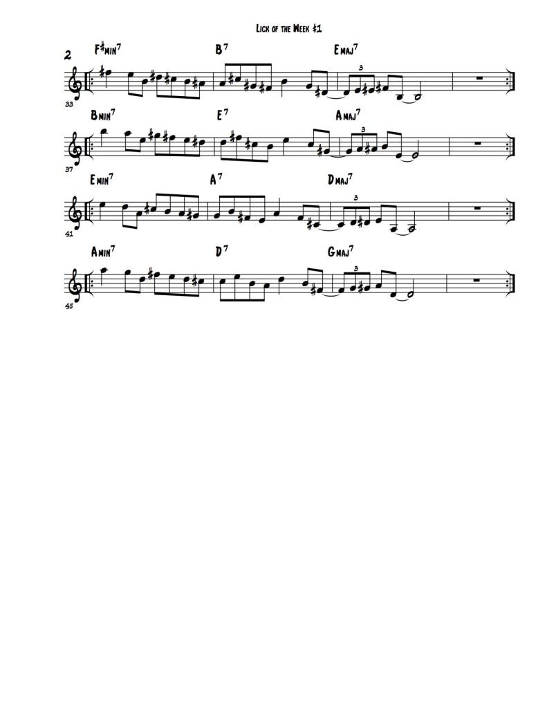 Lick of the Week #1 3 Lick of the Week #1