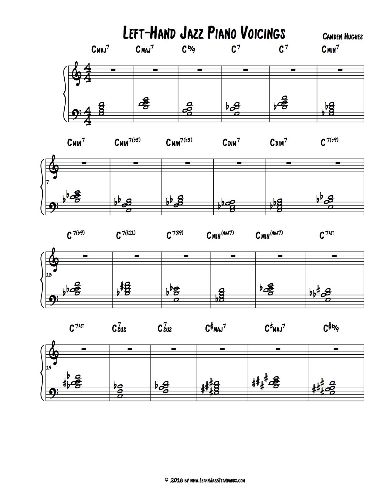 Encyclopedia of Left Hand Voicings 1 - Learn Jazz Standards