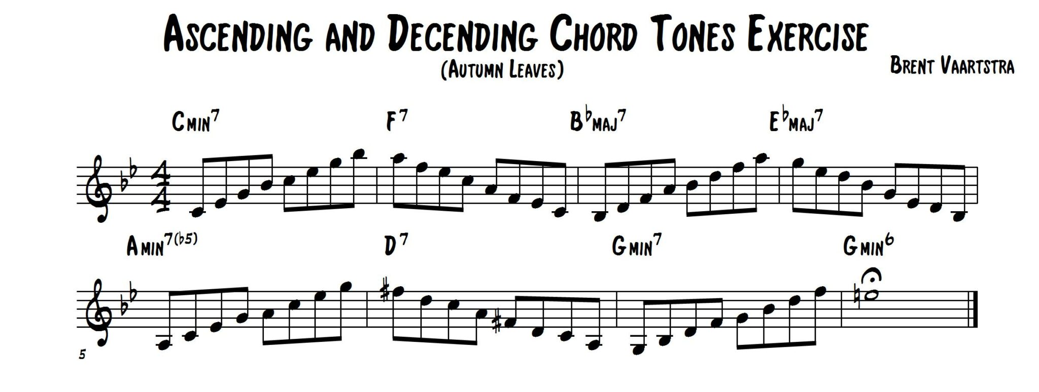 Ascending and Decending Chord Tones Exercise