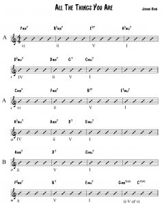 All the things numerals 1 - Learn Jazz Standards