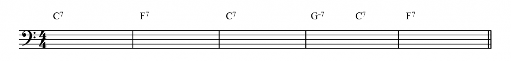Step 1: Choose Your Chord Progression [V7-I7-V7-ii7-V7-I7]