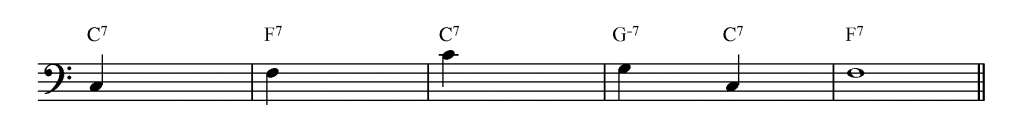 Step 2: Put the root note on every downbeat