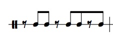 Rhythm grouping of three notes