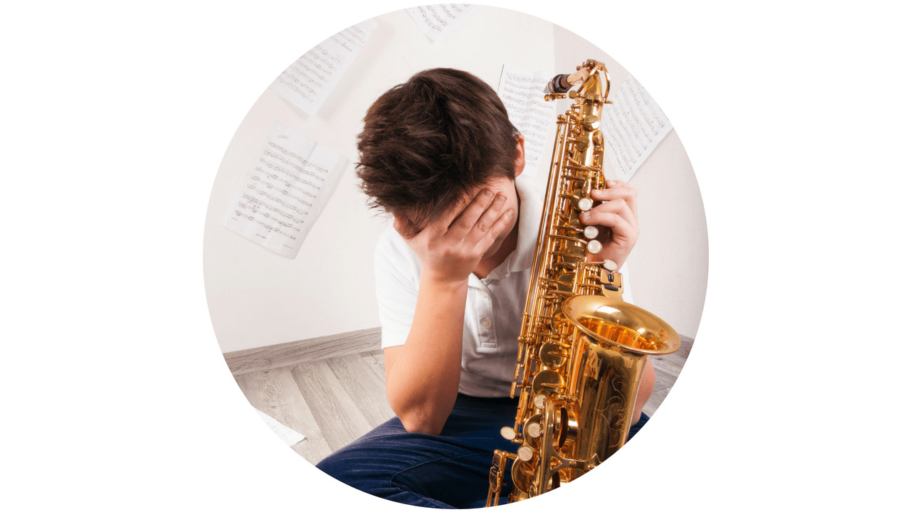 saxophonist sad about learning jazz