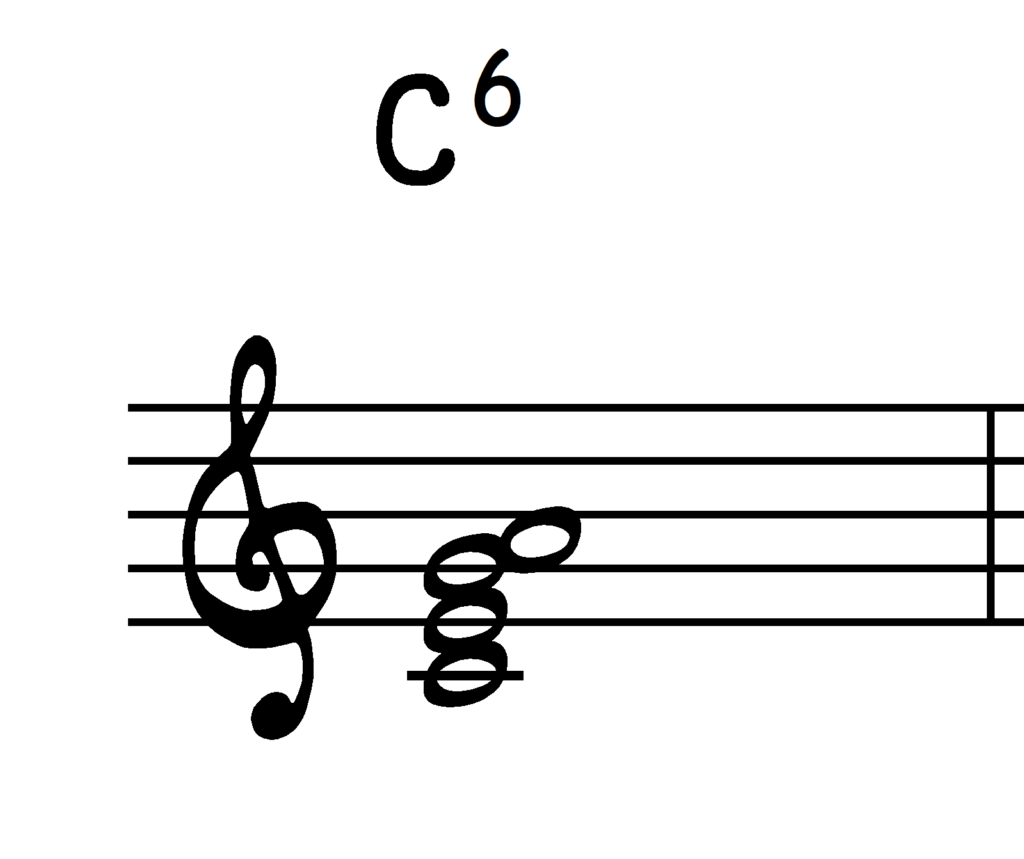 A C6 chord in close root position.